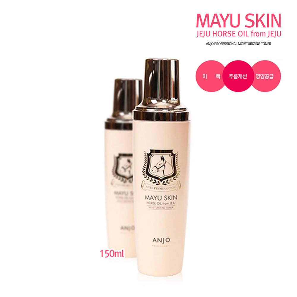 [ANJO] Mayu Jeju Horse Oil Skin 150ml - 4,800mg Pure Jeju Horse Oil, Moisturizing, Lightweight Formula with Niacinamide & Adenosine - Made in Korea